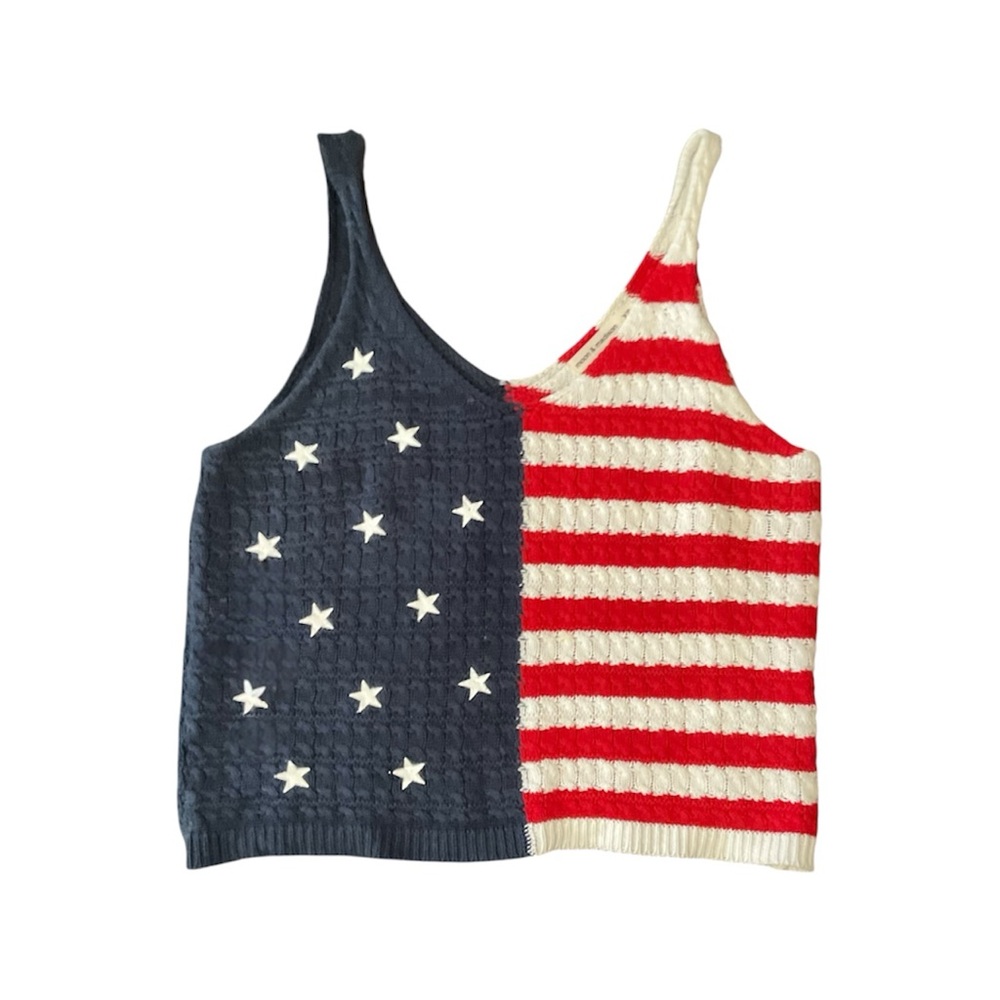 Stars and Stripes Knit Tank Top